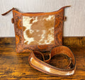 Genuine Leather Cowhide Hairon Crossbody Brown