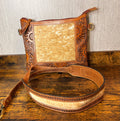 Genuine Leather Cowhide Hairon Crossbody Brown