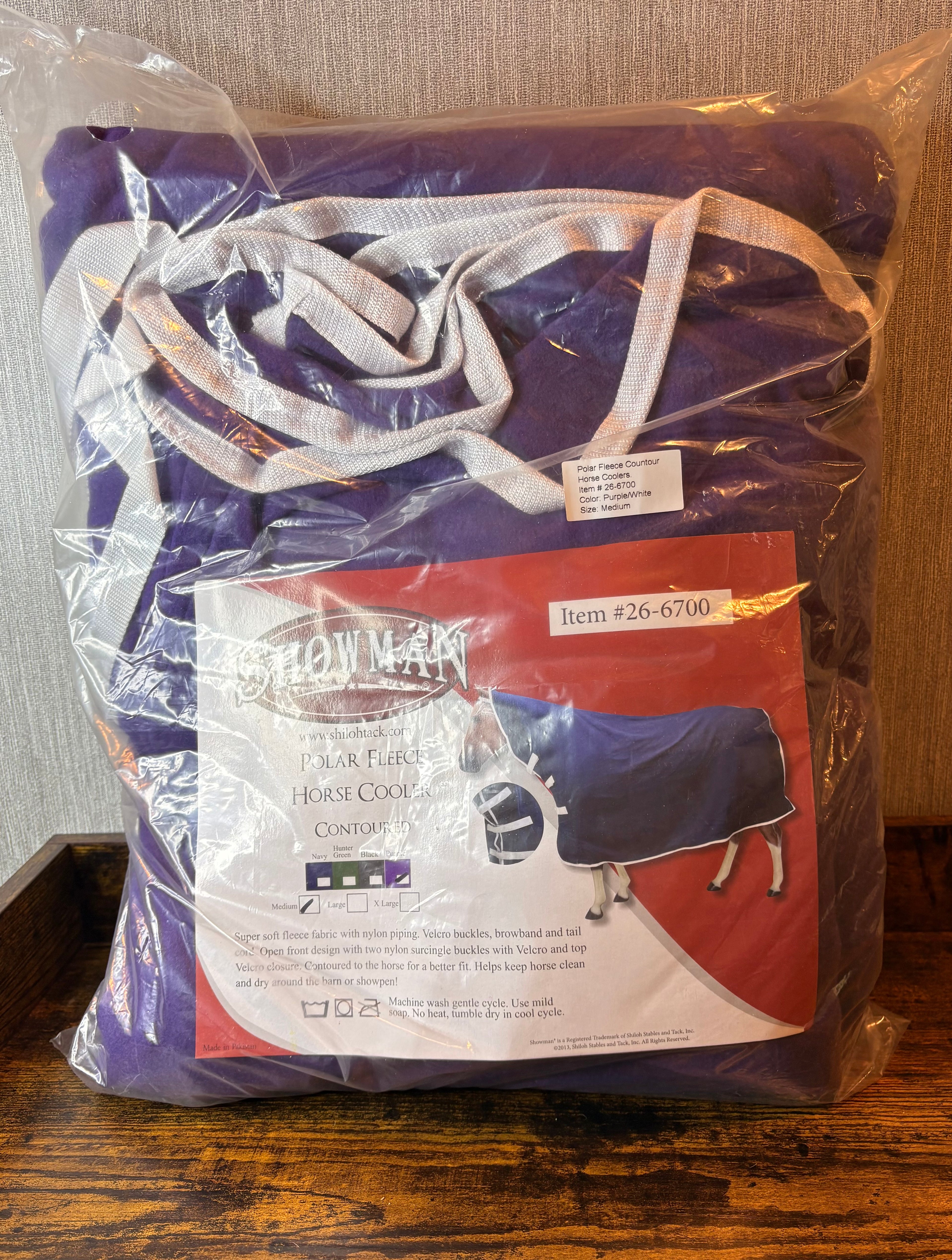 Showman Medium Polar Fleece Horse Cooler  Purple