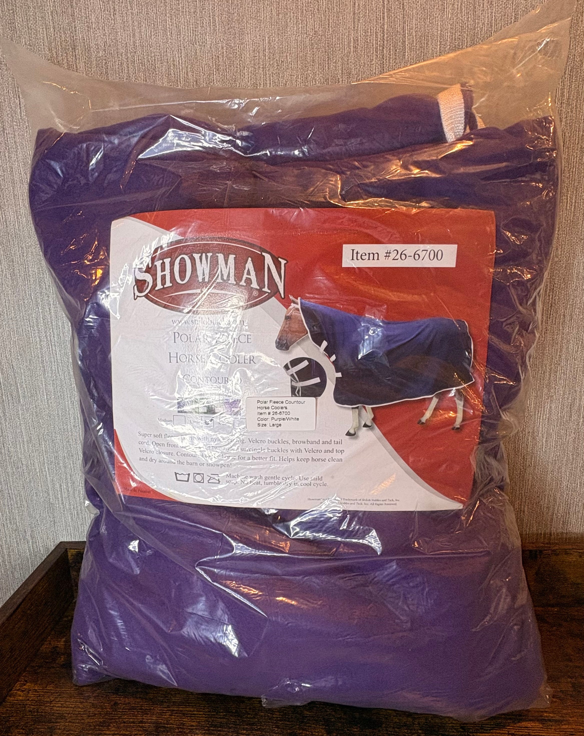 Showman LargePolar Fleece HorseCooler Large Purple