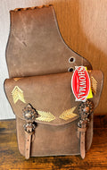 Showman Rough Out Genuine Leather Saddle Bag